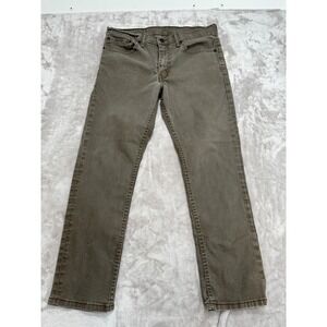 Levi's 511 Jeans Men's 34X29 New Olive Khaki 5 Pocket Denim Pants 04511-2273 EUC